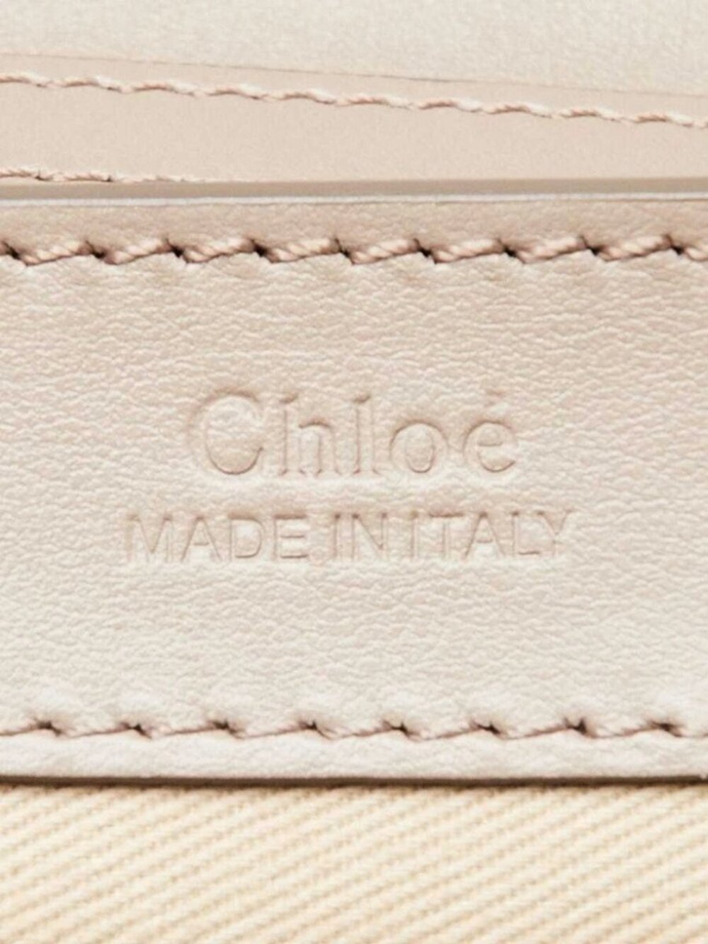 Chloe Motty Grey Calfskin Leather and Suede C Chain Clutch Bag - Picture 9 of 11